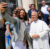 Jonathan Roumie - Jesus Christ - snaps selfie with Pope Leo XIV at the Vatican