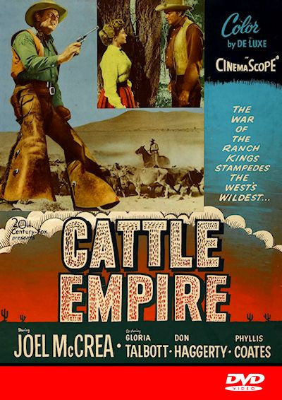 Cattle Empire 1958 DVD Joel McCrea Gloria Talbott Bing Russell Phyllis Coates Don Haggerty 