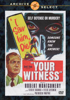 Your Witness 1950 DVD Robert Montgomery Leslie Banks Region 1 DVD murder self defense "Eye Witness"