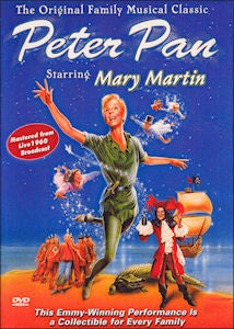 Peter Pan 1960 DVD Mary Martin Cyril Ritchard Lynn Fontaine Neverland Captain Hook Lost Boys Barrie